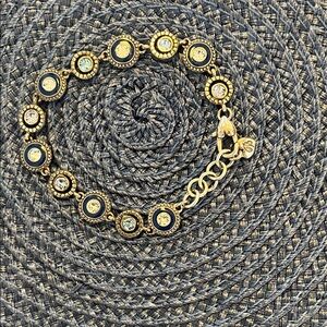 Brighton Gold and Blue Circle Bracelet